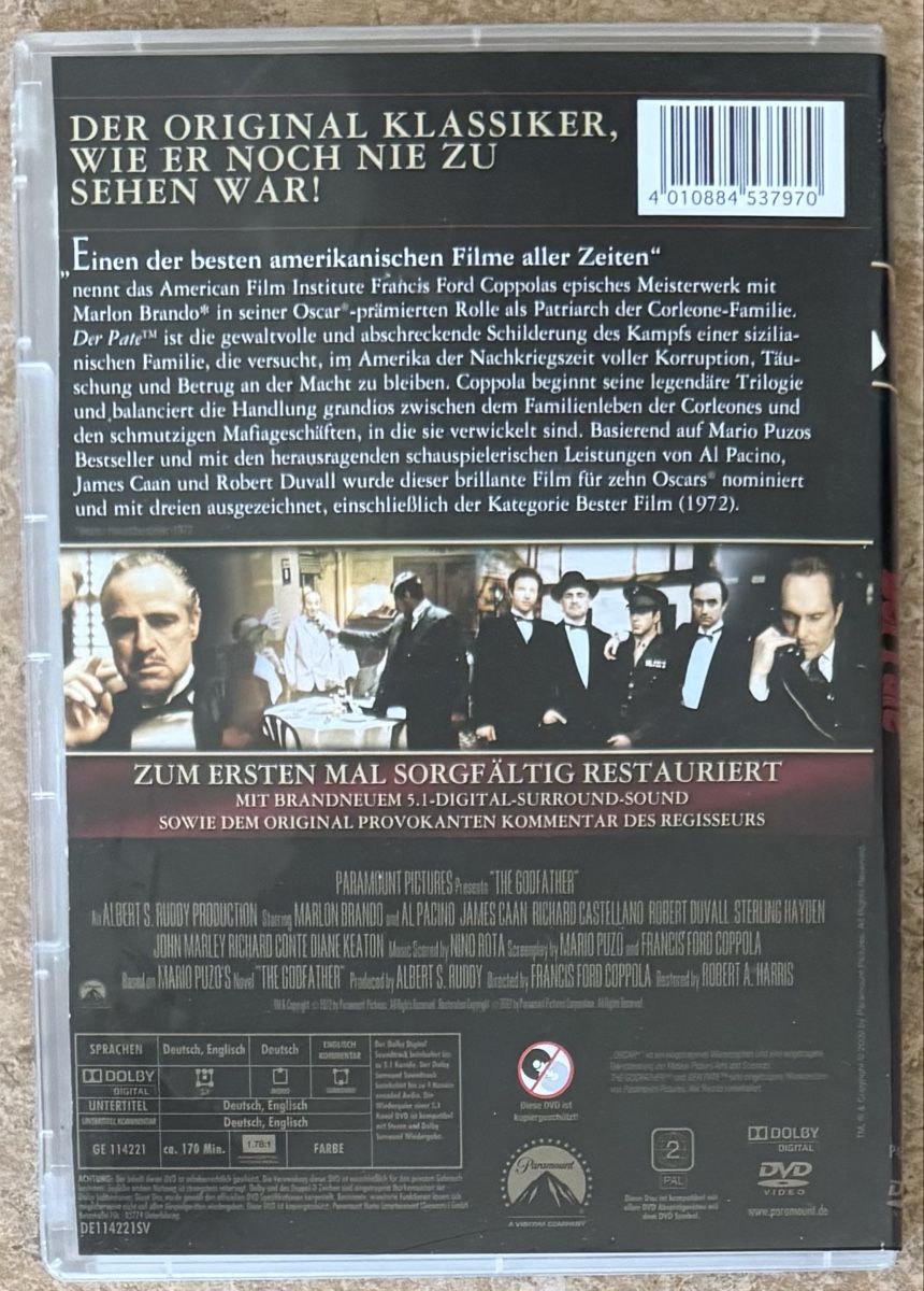 Tutti i DVDs: DER PATE – Nuovo (secondo la descrizione) da Dietikon venduto da AndreaSch01 1