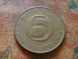 SLOVENIE  5  Tolarjev  1993  (P)