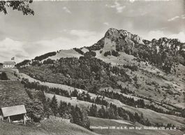 Gersau SZ Gätterlipass Foto Montage + Rigi Hochfluh 1955