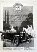 Fiat Cars - Alte Werbung / Ancienne publicité 1924