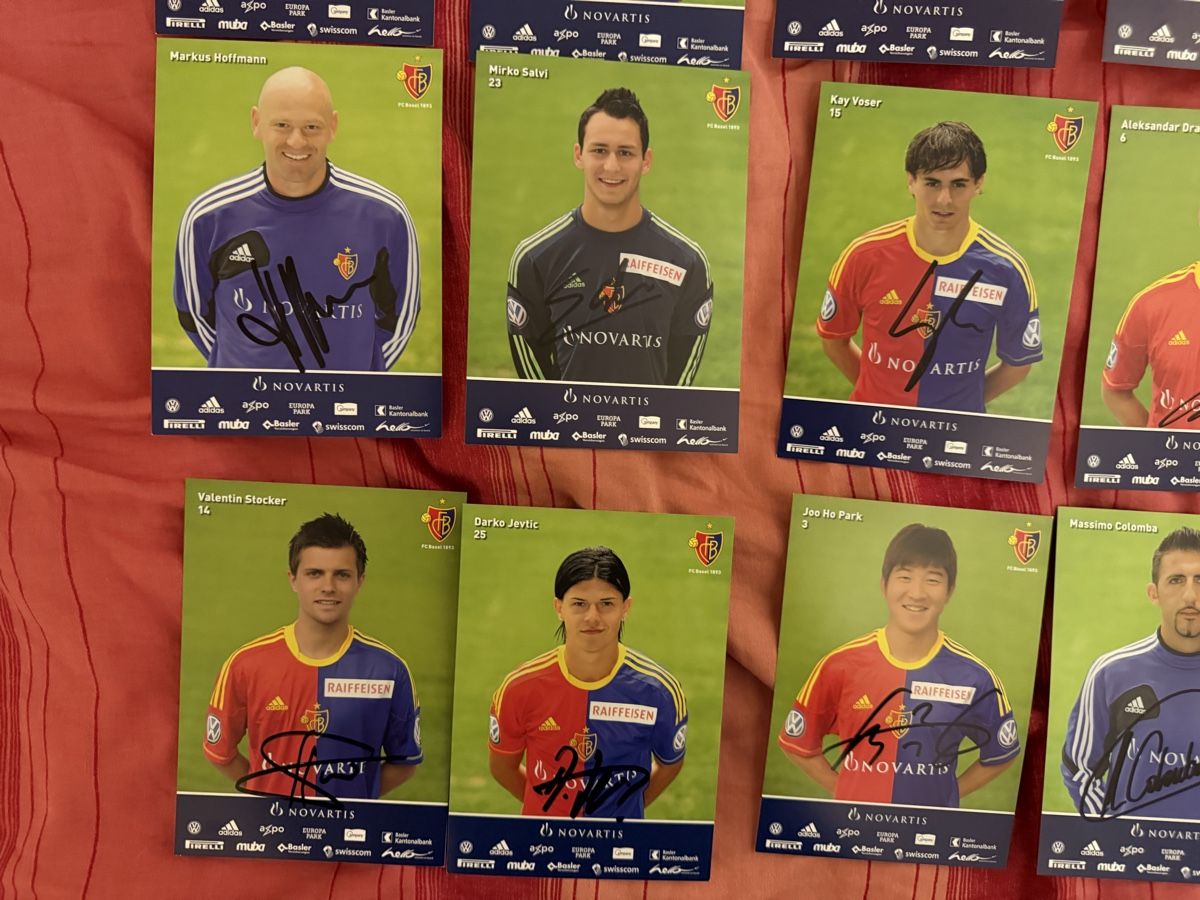 Autografi: FC Basel Autogrammkarten Sammlung Set signiert gebraucht – Usato da Rüschlikon venduto da Andi_2000 5