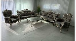 Salon baroque complet: canapés, fauteuils, table basse!