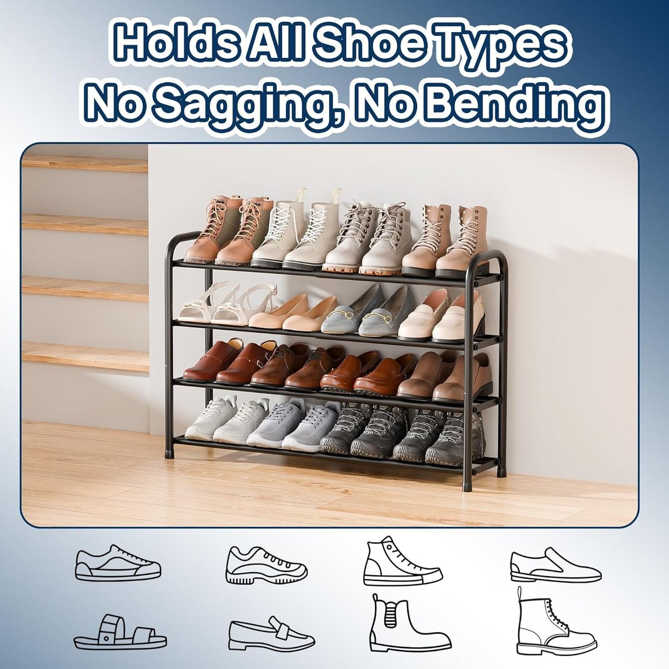Guardaroba: Erweiterbares Schuhregal 45 bis 83 cm – Nuovo e nell'imballaggio originale da Nuglar venduto da SaleRitter 5