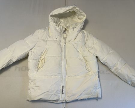 Zara Puffer Jacket weiss , Gr L, reformulated, an alternativ
