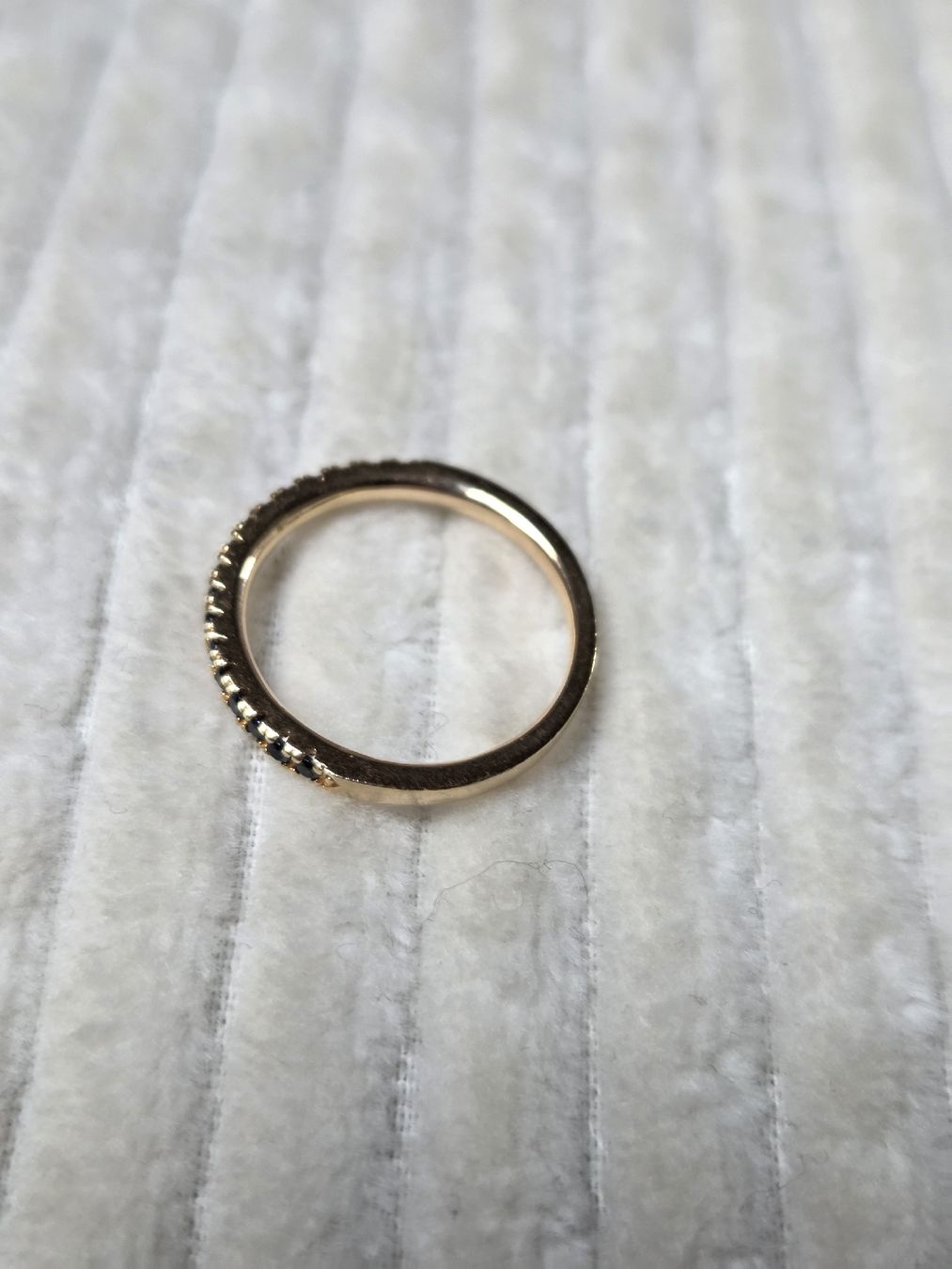Anelli: Ring Silber 925 -goldfarbig mit schwarzen Steinen SIF Jakobs – Usato da Grosshöchstetten venduto da Dirue 4