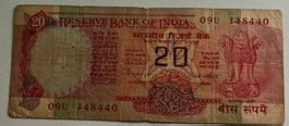 Indien 20 Rupees