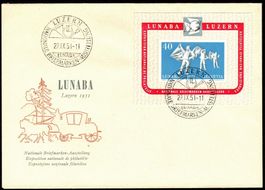 1951 LUNABA FDC illustriert SBK 250.- W32 ohne Adresse