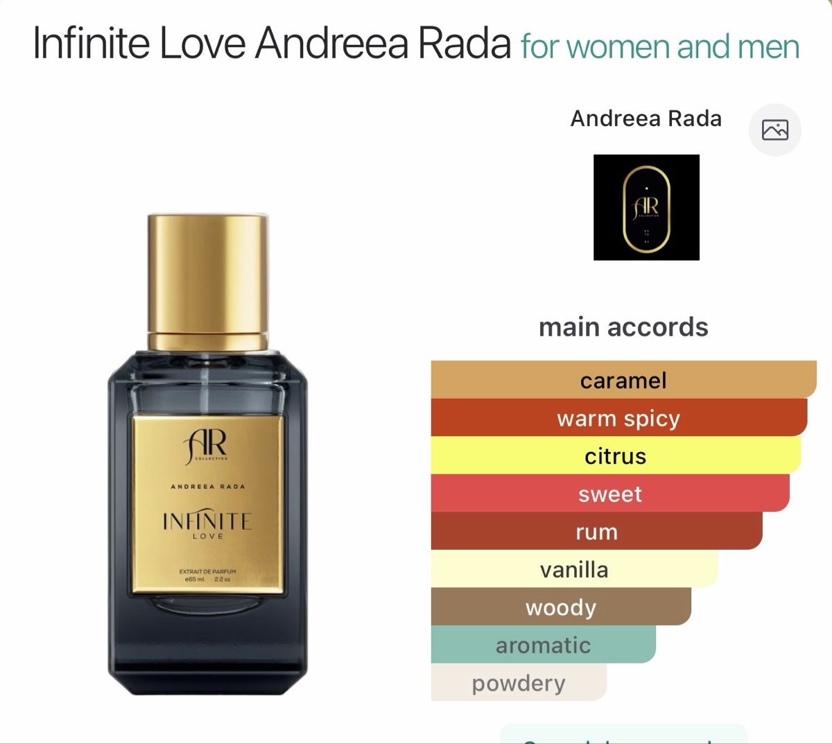 Profumi & Eau de Toilette: Infinite Love Andreea Rada – Nuovo (secondo la descrizione) da Winterthur venduto da Selinnn 3