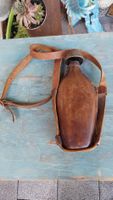 Feldflasche Leder Hülle mit Gurt 