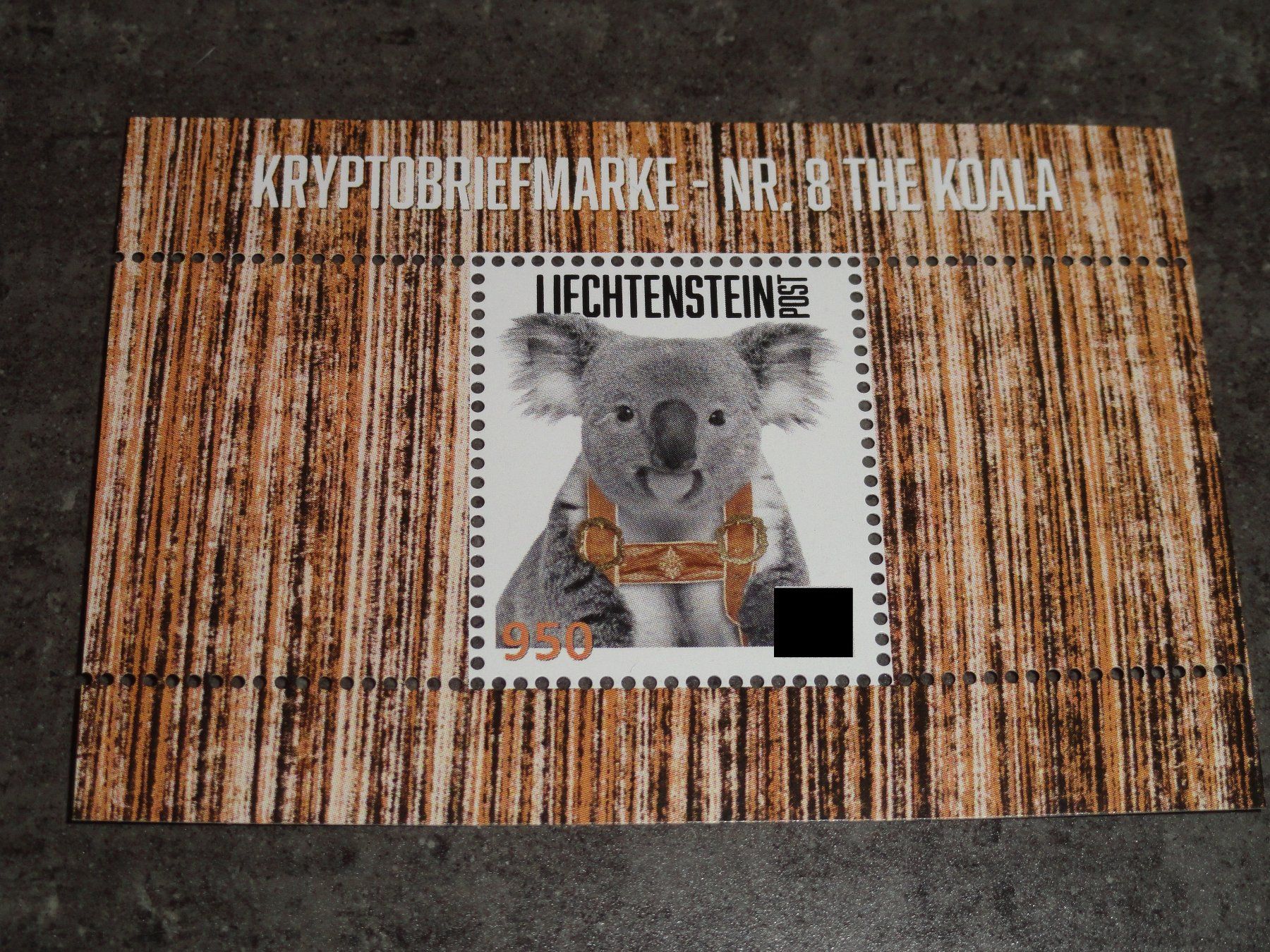 Tutti i francobolli: CRYPTO Stamp Nr 8 KOALA Liechtensteinische Post REGENBOGEN – Nuovo (secondo la descrizione) da Dagmersellen venduto da dribbeldrago10 1
