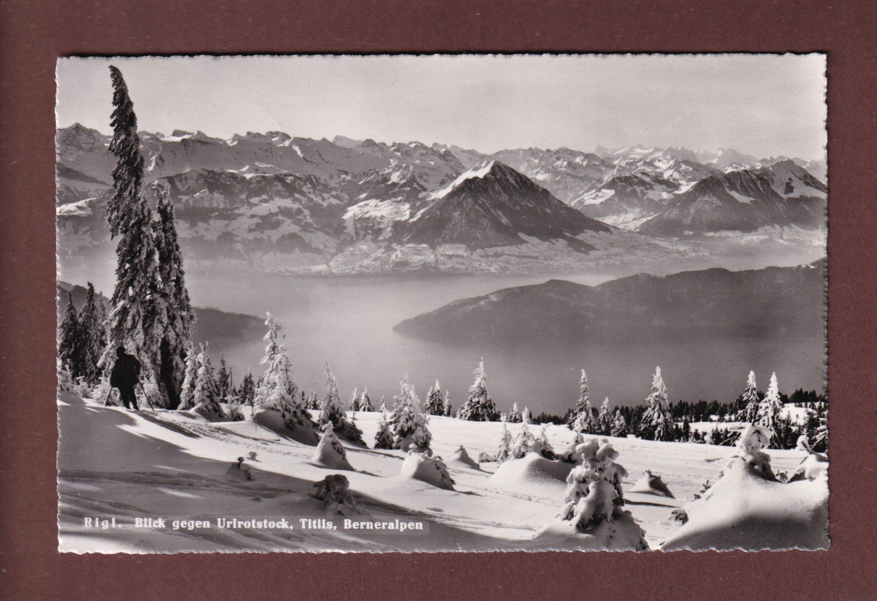 Cartoline postali: RIGI - Urirotstock - Titlis - 1954 – Usato da Pully venduto da nicecards-shop