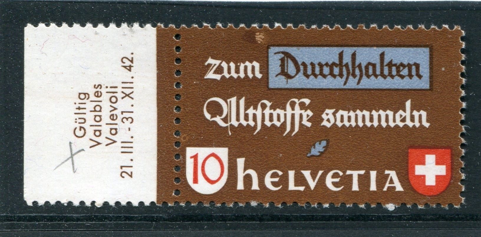 Tous les timbres: 1942 Altstoff Nr. 254.1.09 postfrisch – D'occasion à Winterthur par Kyoung