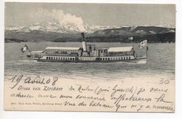 Gruss vom ZÜRICHSEE Dampfschiff Speer