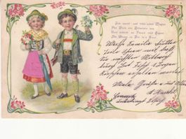 Motivkarte Blümchen ins Haus, ST Rasierklinge St. Gallen1904