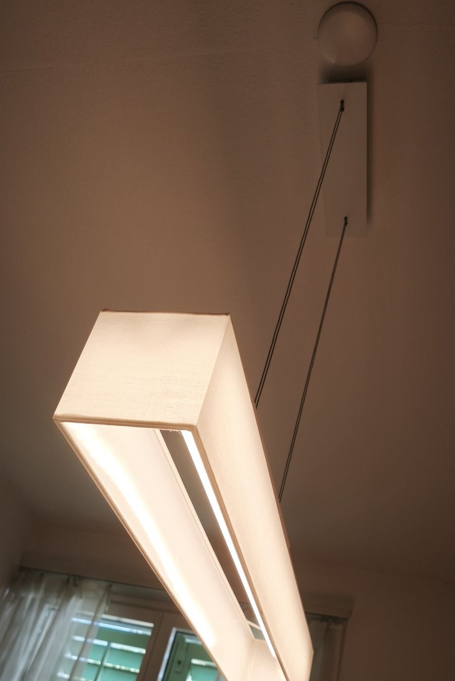 Kronleuchter & Deckenlampen: Hängeleuchte modern weiss rechteckig – Gebraucht aus Luzern von Raui 2