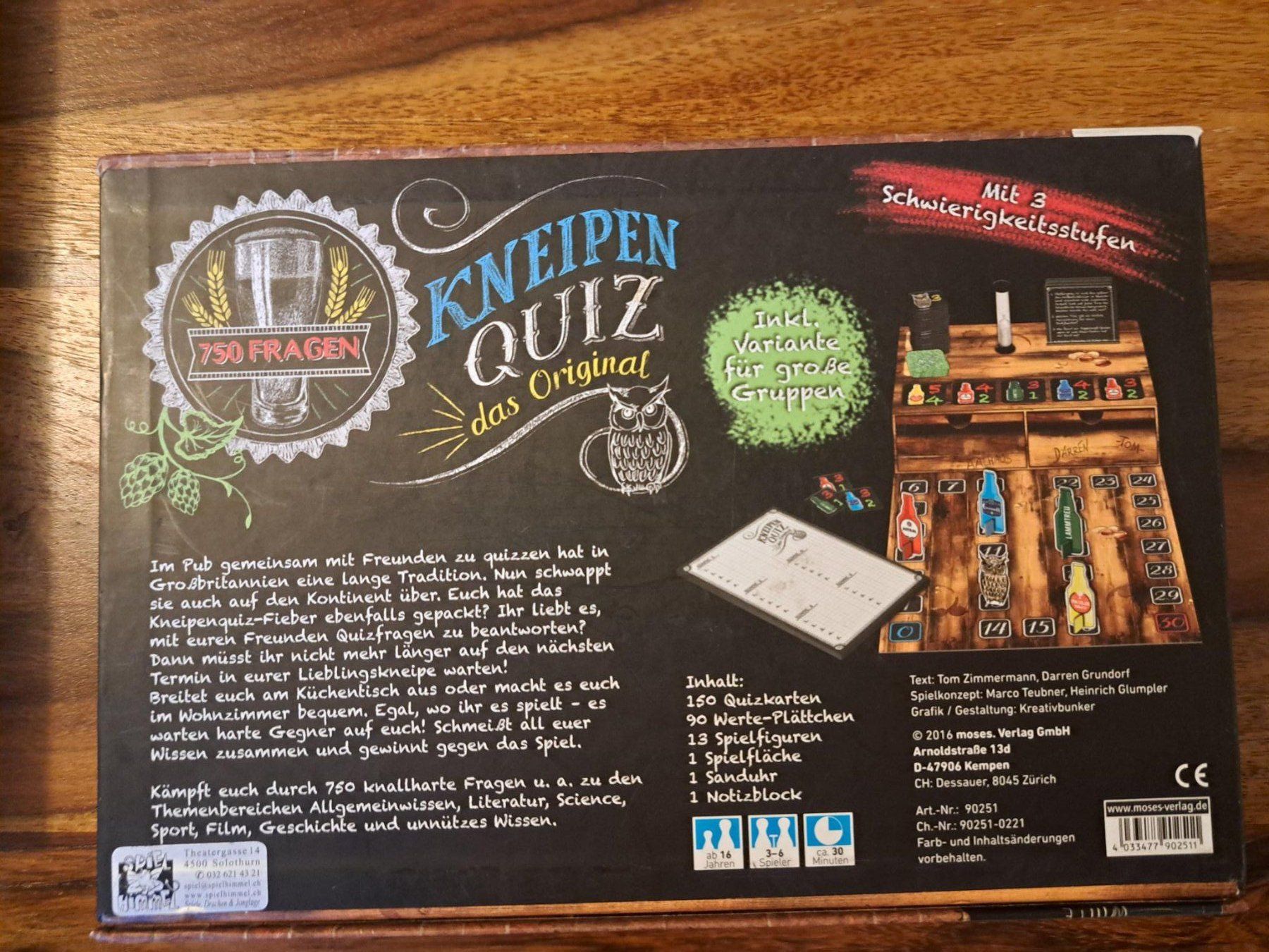 Jeux: Kneipenquiz - moses – D'occasion à Biel/Bienne par dar_2bwm 1