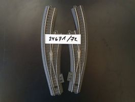 MÄRKLIN: C-GLEIS BOGENWEICHENPAAR 24671/72