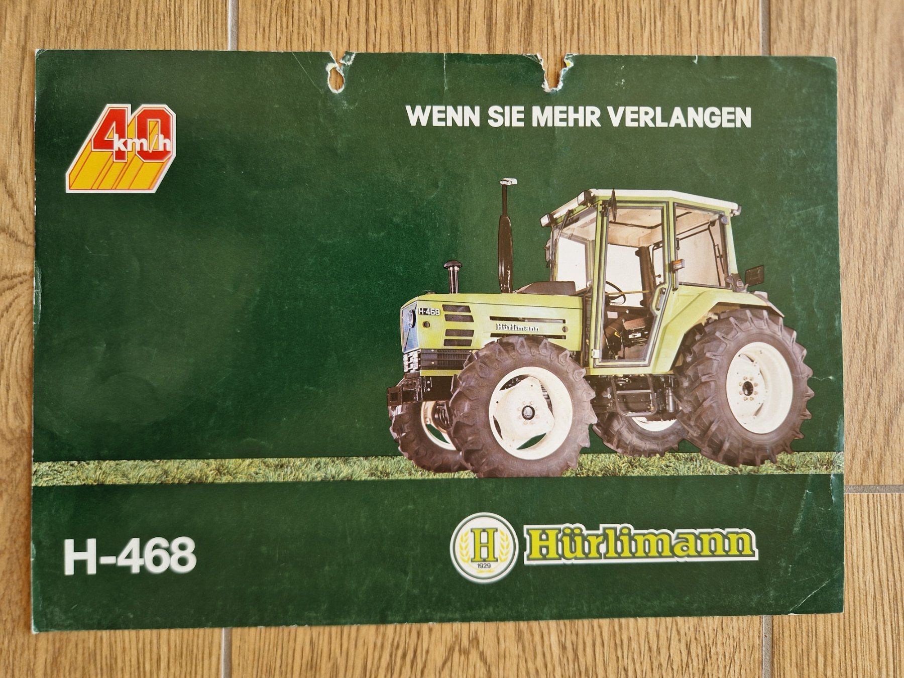 Traktoren: Original Prospekt Hürlimann Traktor H-468 – Gebraucht aus Dürnten von Bachtel84