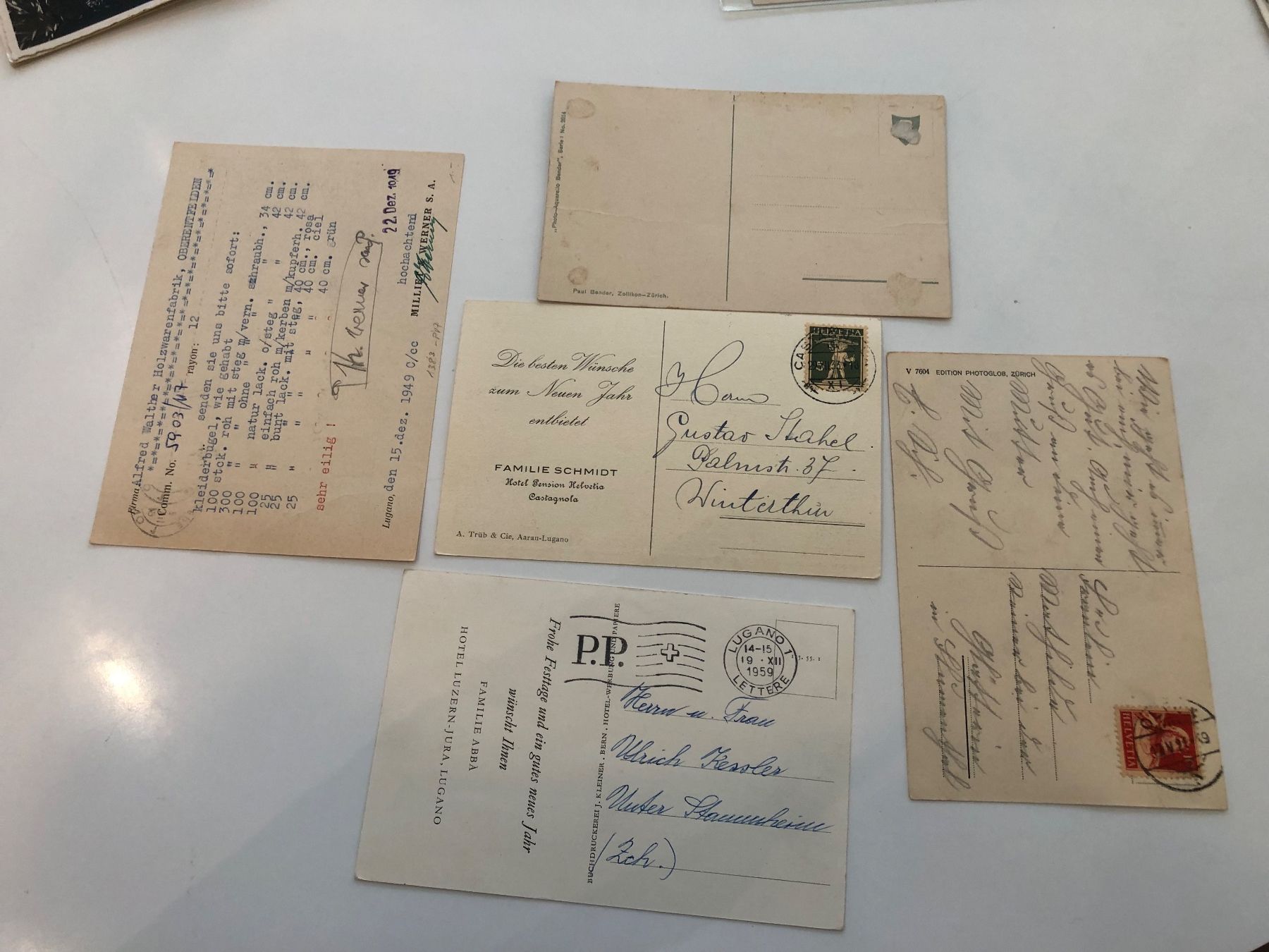 Cartoline postali: 11x alte Ansichtskarten LUGANO, Tessin – Usato da Lufingen venduto da Rac0 7