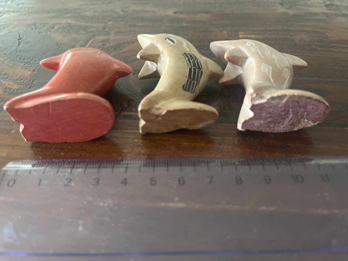 Tutte le decorazioni: 3 Delfin-Figuren aus Stein – Usato da Uetikon am See venduto da erz13 3