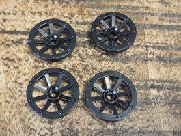 lego 2470 lot de 4 pièces Black Wheel Wagon Small (27mm D.)