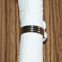 Fingerring Stahl silber-gelb Ø 21mm NEU (3)