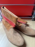 Bottes en cuir et daim camel  Taille 38