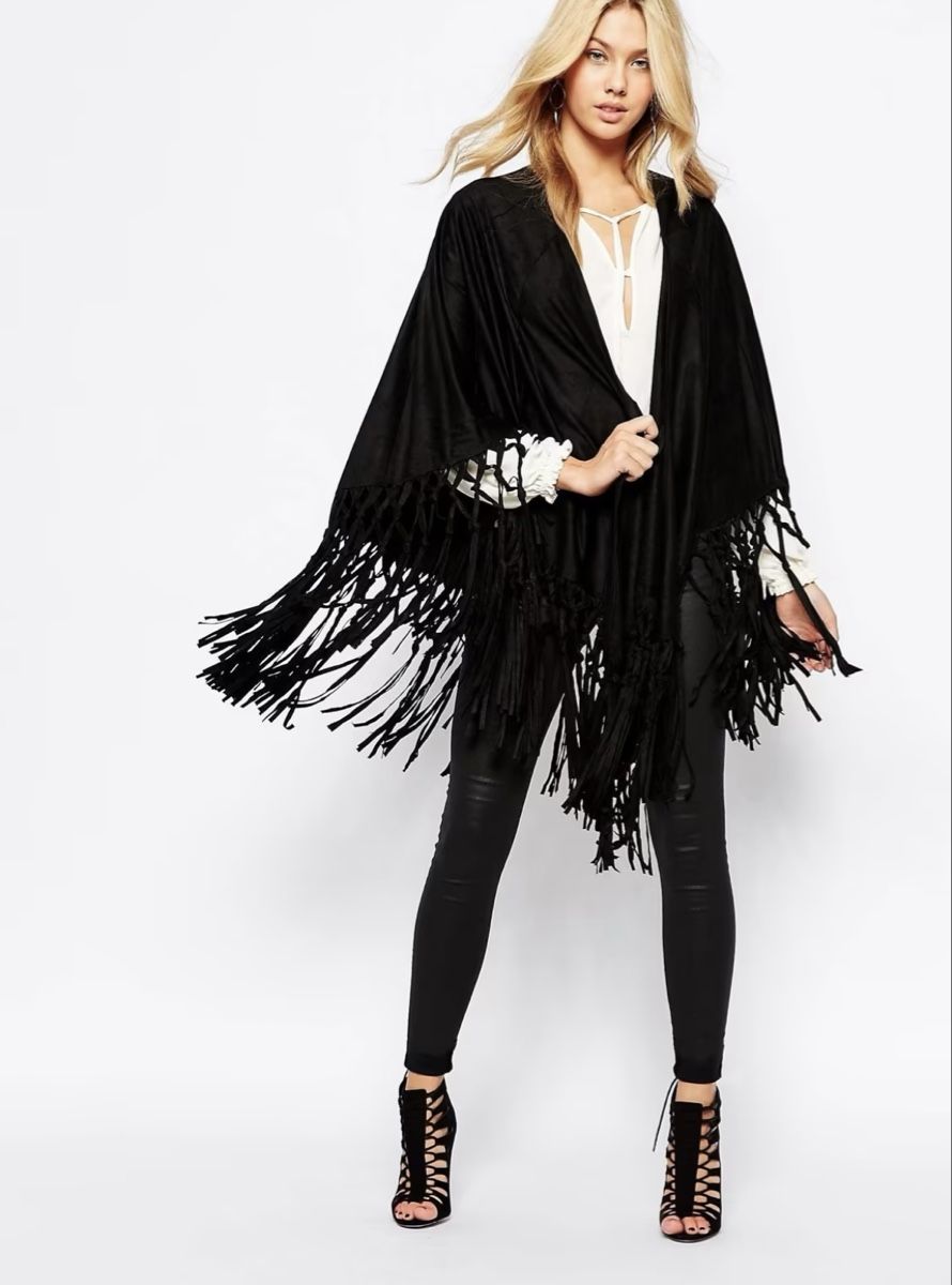 Sonstige Damenmode: Mango Poncho mit Fransen – Neu (gemäss Beschreibung) aus Baden von Tiffany6878 2