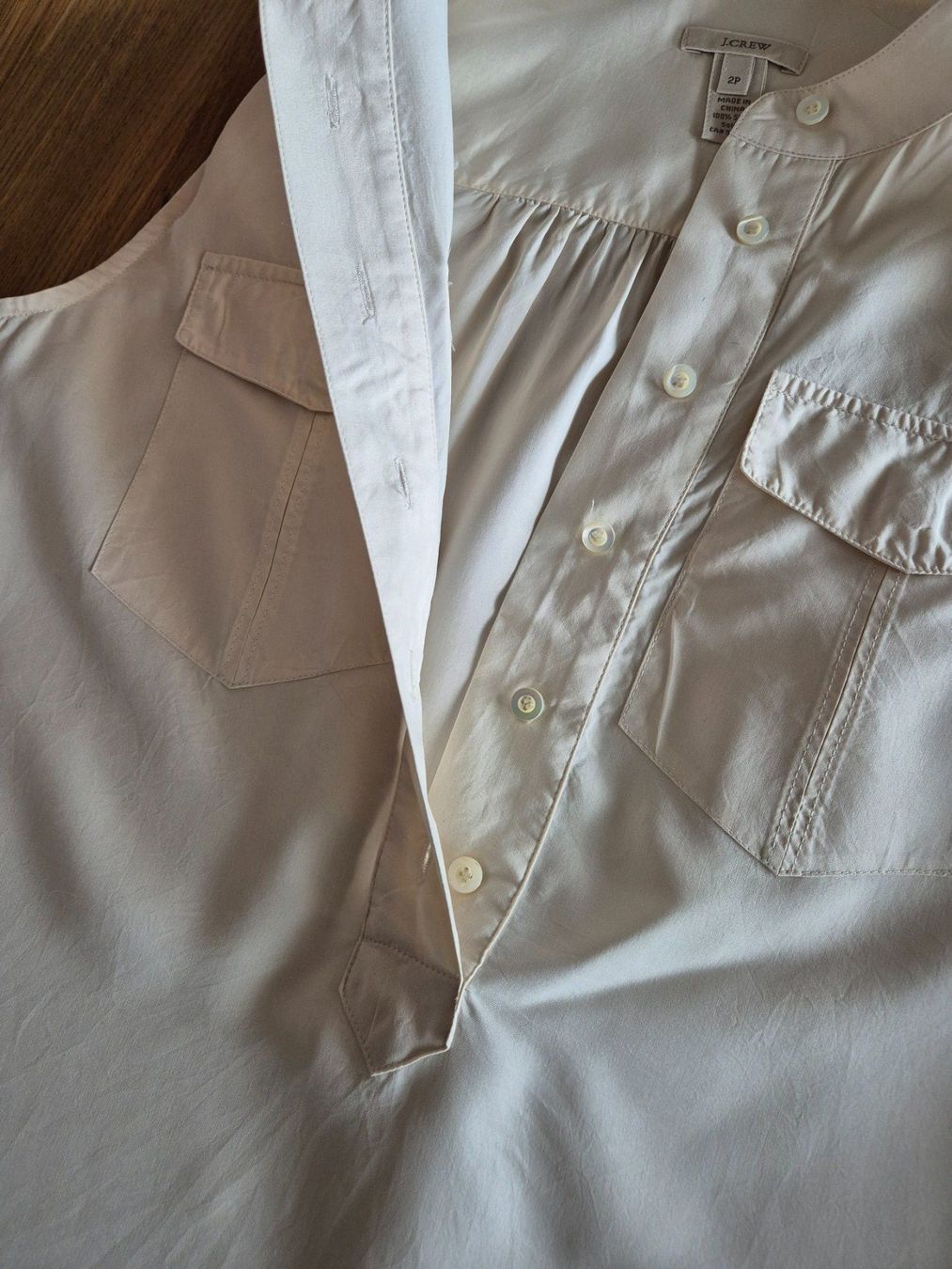 J.Crew Top: Off-white button-up top J.CREW 100% silk T.34 – Nuovo (secondo la descrizione) da Satigny venduto da Helene2014 6