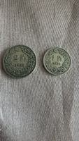 1 Fr. und 2 Fr. 1903 Schweiz gebraucht