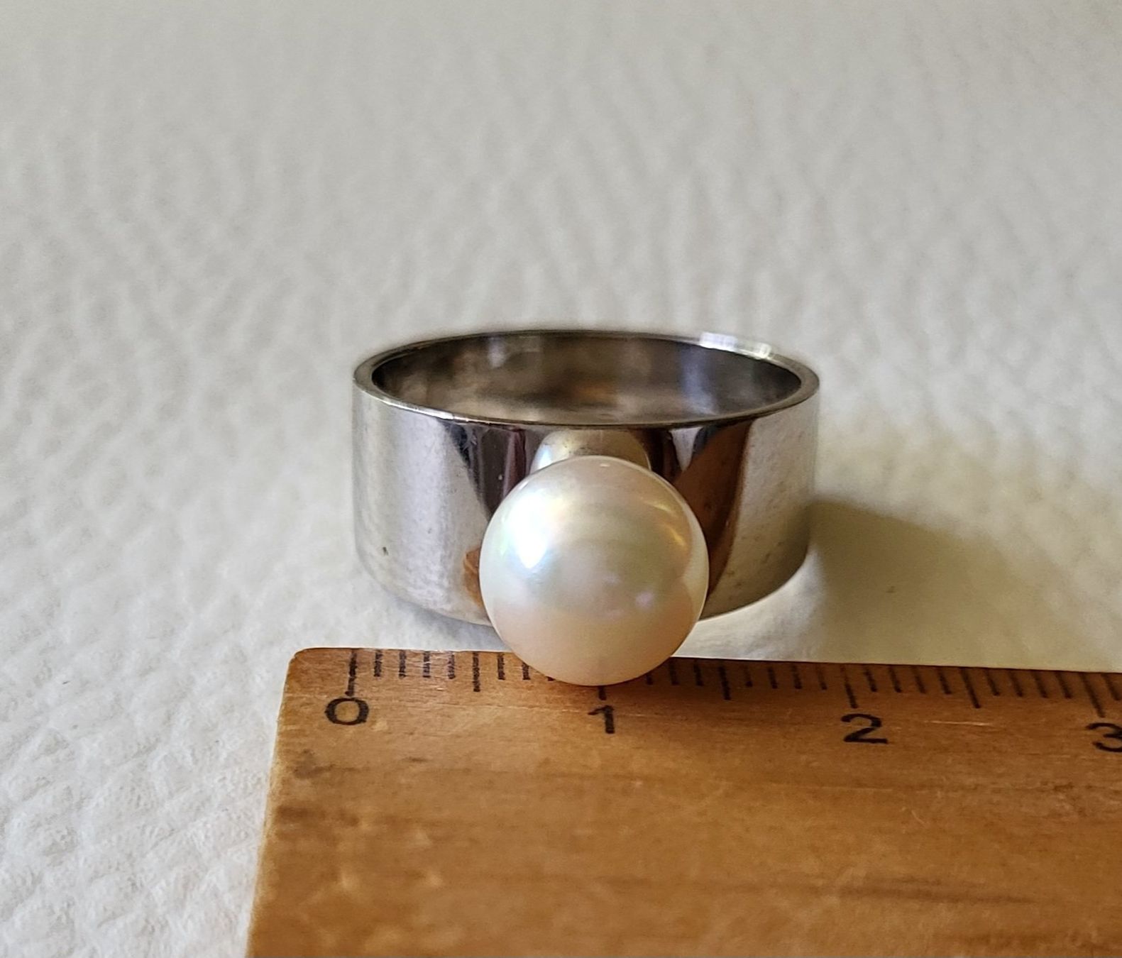 Anelli: 750 Weiss Gold Ring Mit Perle – Usato da Wald ZH venduto da Dasilver 3