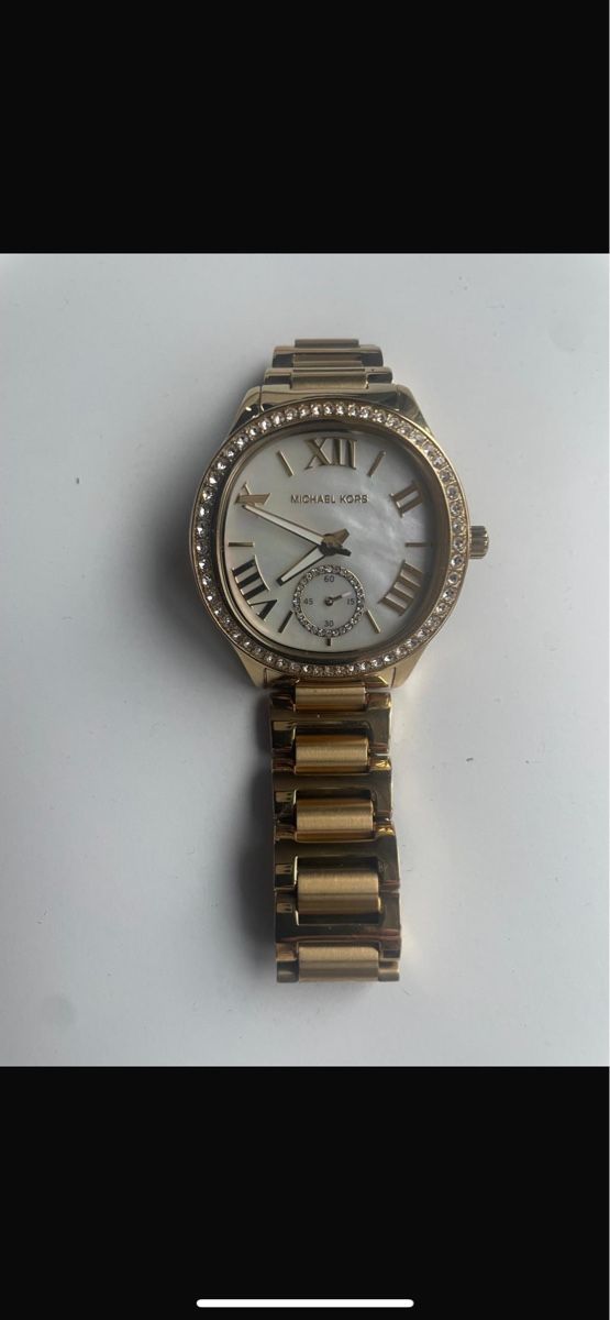 Michael John Uhr Mit Strasssteinen Michael Kors Damenuhr Gold