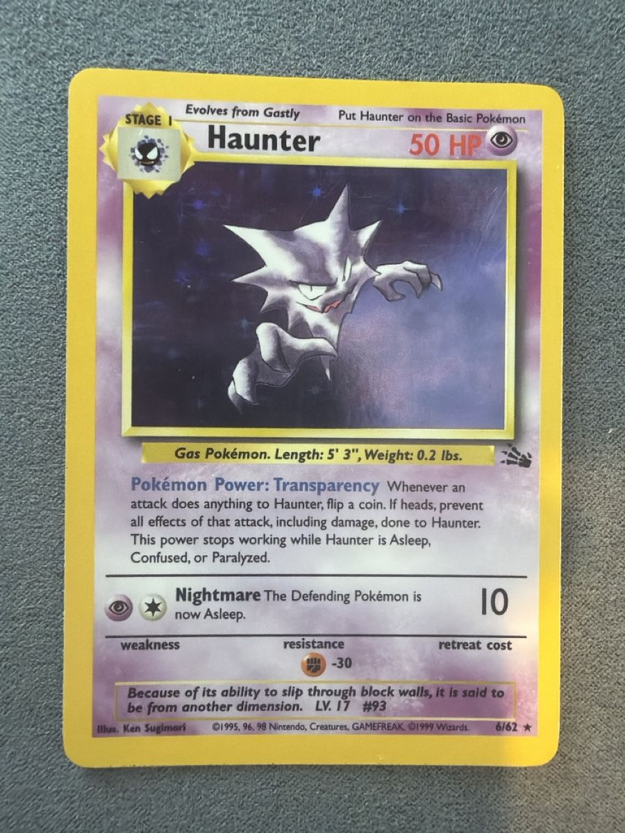 Cartes: Haunter Holo 1999 Fossil – D'occasion à Muri AG par SellingCards