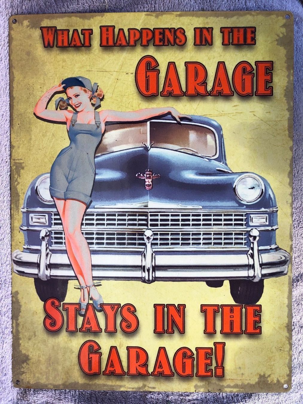 Insegne: Oldtimer classic us car pin up – Nuovo (secondo la descrizione) da Reinach AG venduto da rares75