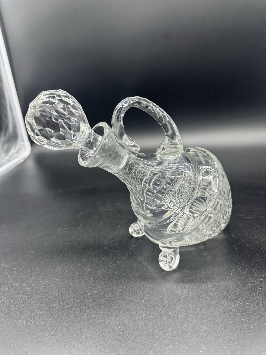 Caraffe: Genuine Lead Crystal Pointed Tilted Decanter – Usato da Villmergen venduto da JacRon 1
