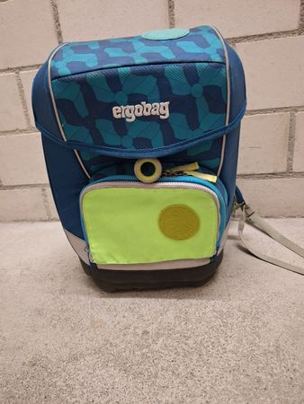 Ergonomischer Schulrucksack ergobag blau grün für Schule