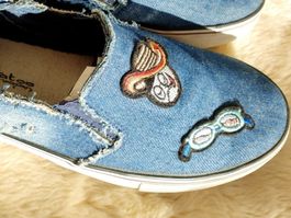 TATOO SNEAKER 40 JEANS LOOK SCHUHE HALBSCHUH top zu HOSE