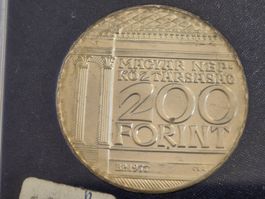 Ungarn 200 Forint Münze 1977 Silber Budapest Sammlerstück
