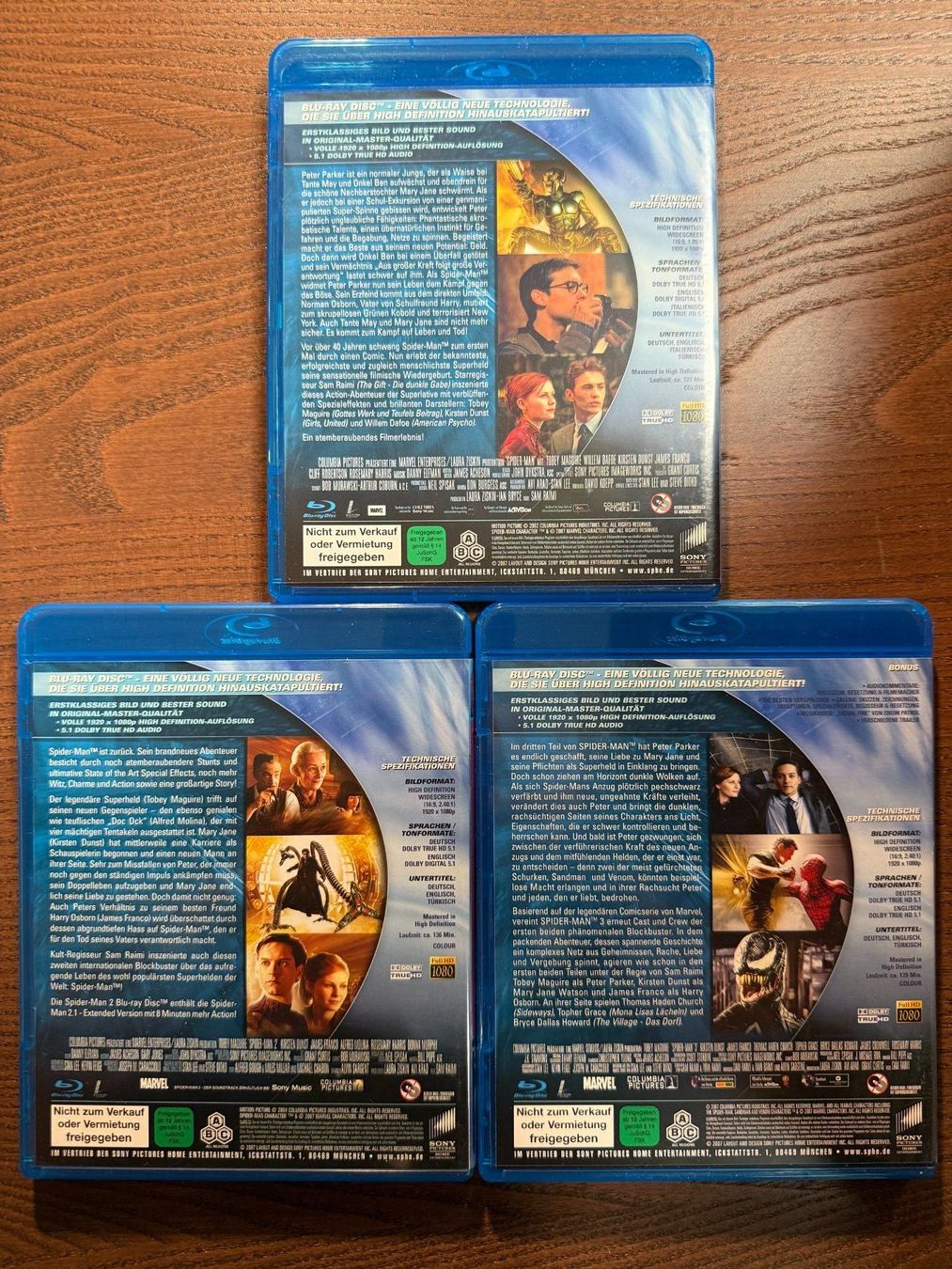 Tutti i DVDs: Spider Man - Trilogie – Usato da Zürich venduto da Blu-ray_ZH 1