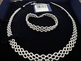 Swarovski Set  Collier und Armband, Kristall, mit Box