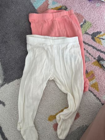 Lottino di 2 paia di pantaloni neonato taglia 6-9 mesi