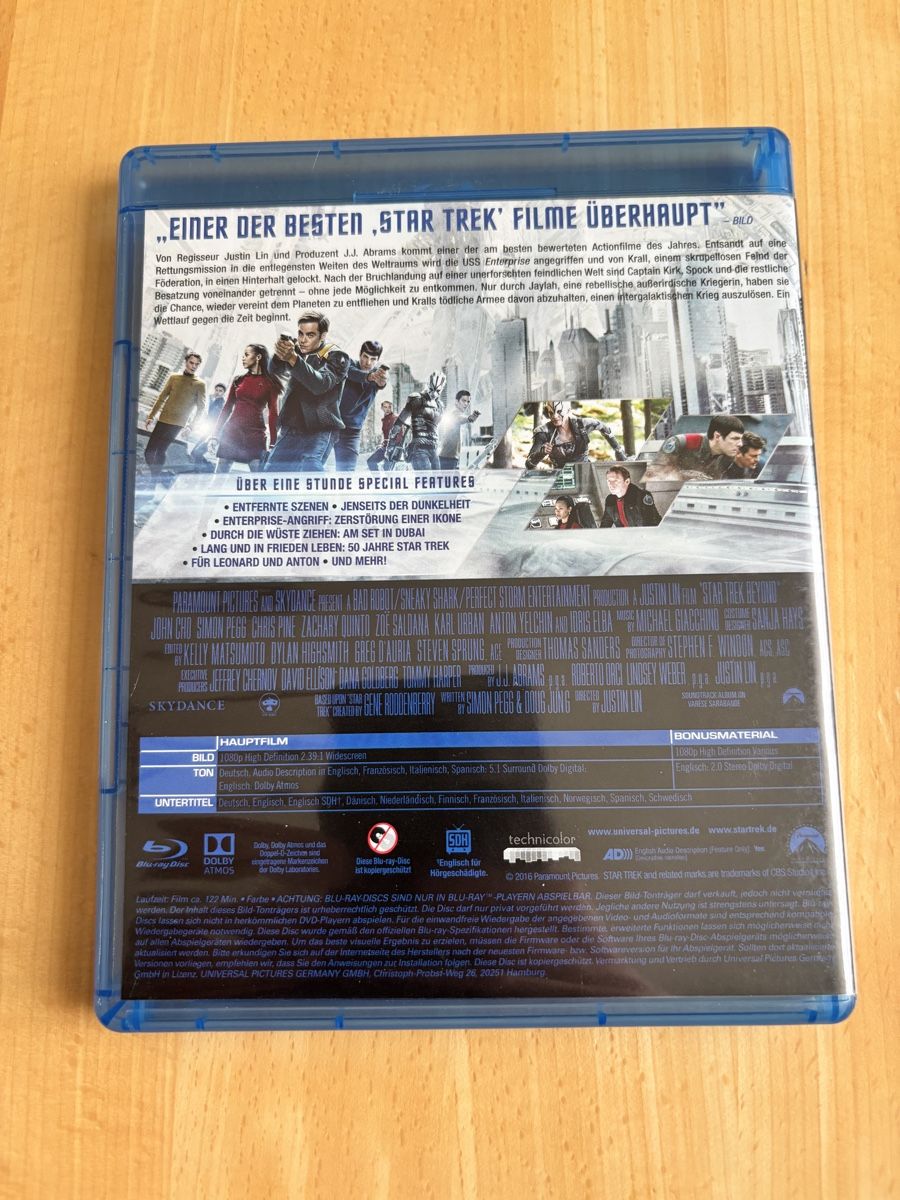 Tutti i DVDs: Star Trek Beyond Blu Ray – Usato da Luzern venduto da Armastra 1