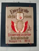 Militär Antike Stoffstickerei Rekrutenschule 1927