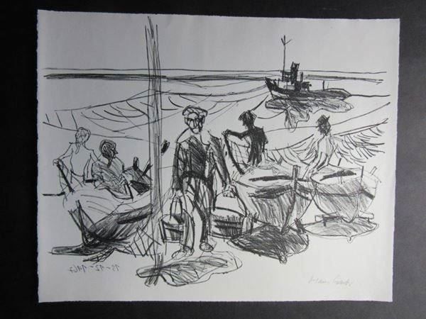 Grafica & Litografie: HANS GRABER LITHOGRAPHIE SIGNIERT – Usato da Gersau venduto da grafik-kunst
