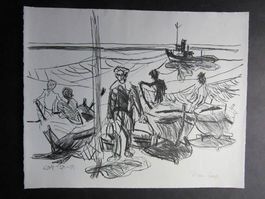 HANS GRABER LITHOGRAPHIE SIGNIERT