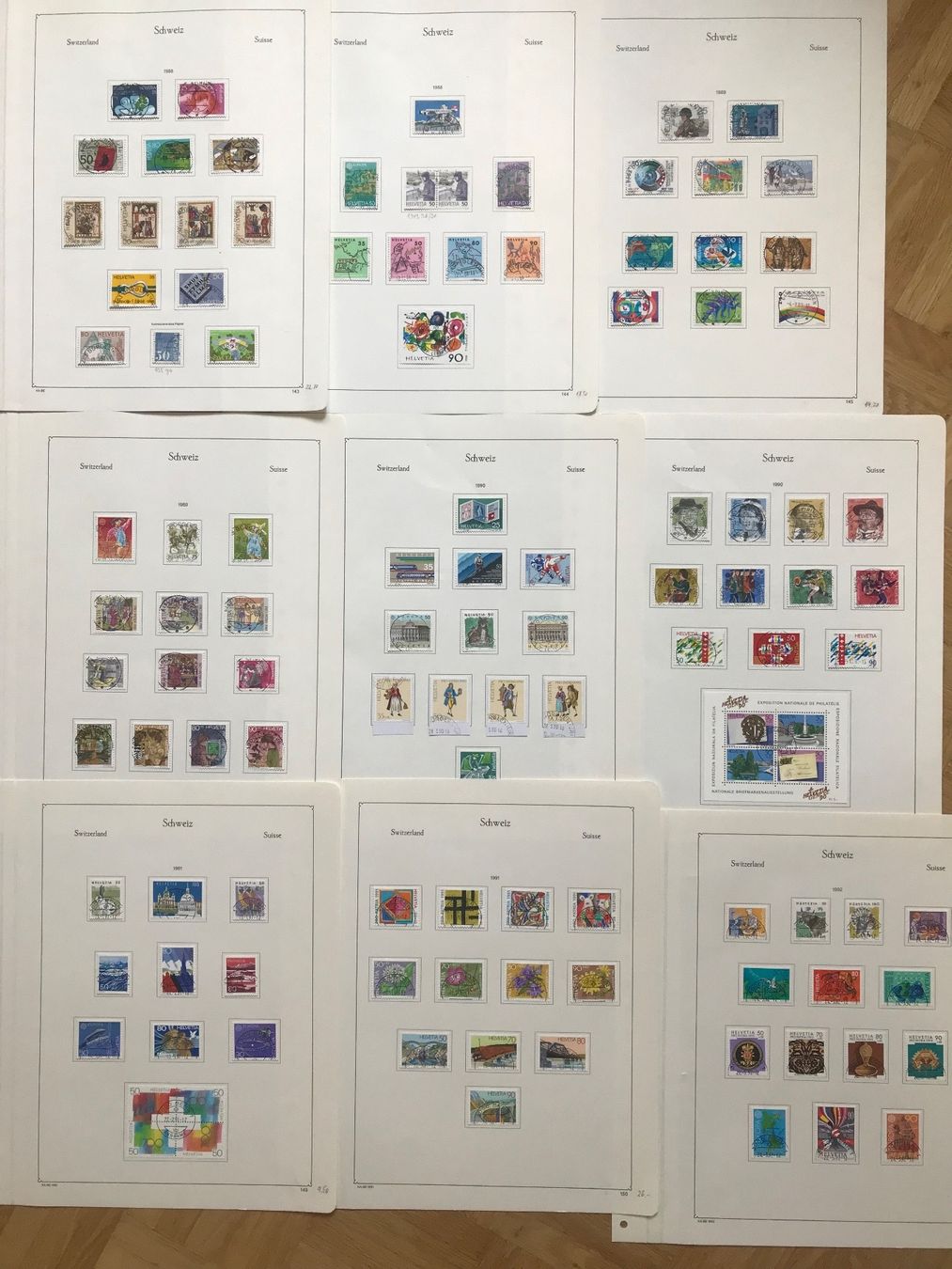 Tous les timbres: Schweizer Briefmarkensammlung ab 1988 - 2005 – D'occasion à stäfa par brandy66