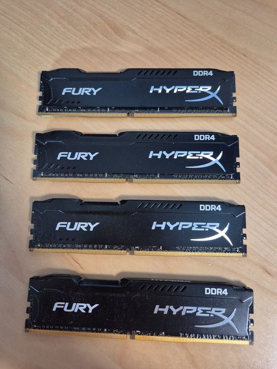 thumbnail interactive-video image 1 of HyperX FURY 32GB DDR3 Desktop Memory Kit – 4x 8GB 1600MHz PC3-12800 1.5V (Blue) 1 of 2