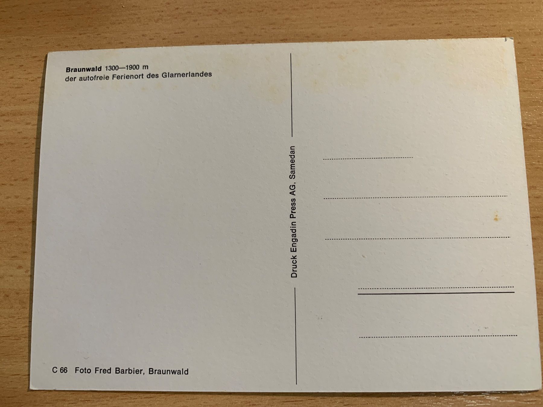 Cartoline postali: ANTIKE ANSICHTSKARTE BRAUNWALD ***** – Usato da Ibach venduto da lisch3 1
