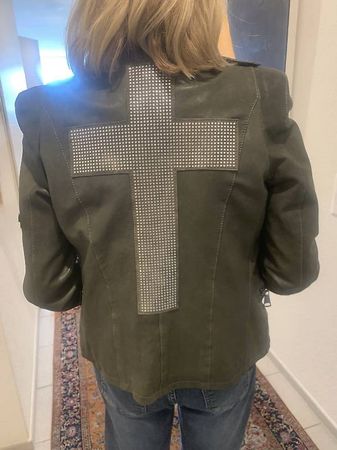 Lederjacke von Camouflage couture stork