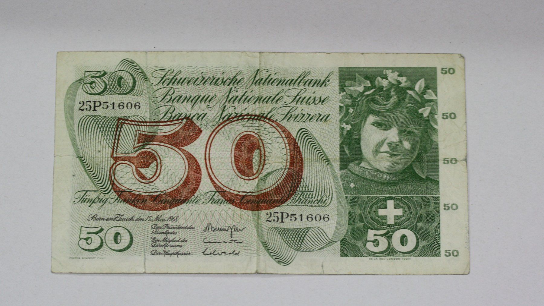 Billets de banque: 50 Franken Note 1968 – D'occasion à Chur par Invinoveritas